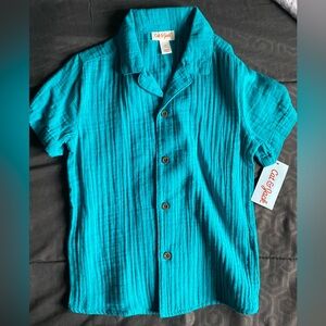 Cat & Jack Kids Turquoise button up Shirt